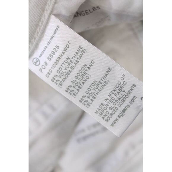 AG Adriano Goldschmied Womens Kinsley High Rise Crop Boot Cut Jeans White 24 - Picture 5 of 7